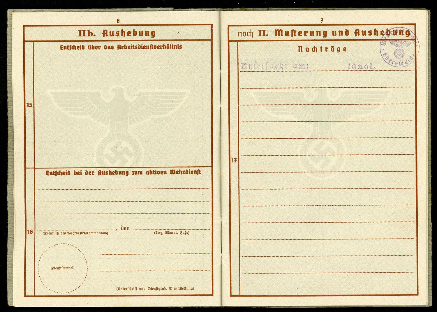FACEBOOK AUCTION - German WW2 Wehrpass, 2nd Pattern, Walter Streupel, B*