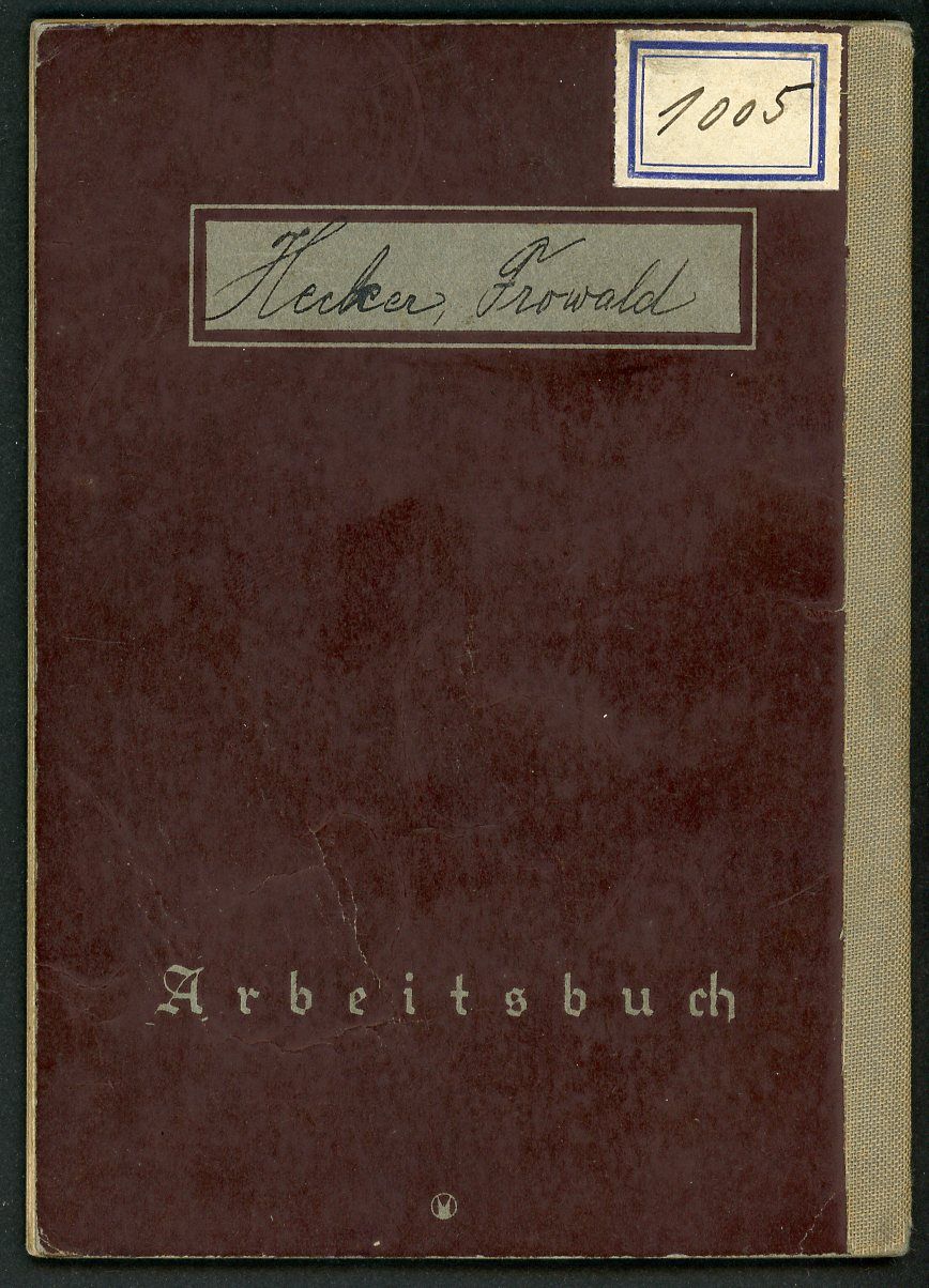 FACEBOOK AUCTION - German WW2 Arbeitsbuch For 17 Year Old Metal Worker, Later Deutsche Reichsbahn, A *