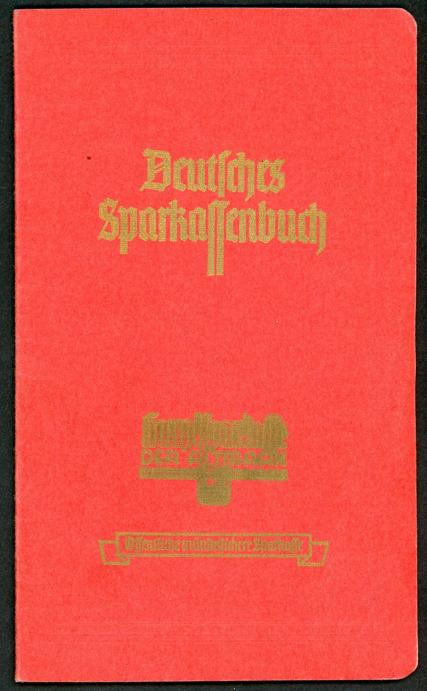 FACEBOOK AUCTION - German Bank Savings Account Book Used From 1942 Through 1954 Deutsches Sparkassenbuch Der Altmark Osterburg