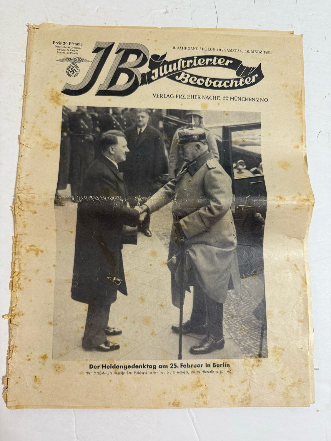 FACEBOOK AUCTION - March 1934 illustrated Observer Magazine - Images of Adolf, Himmler, Flags, Great Advertisements, Cars, SA Men &amp; More!