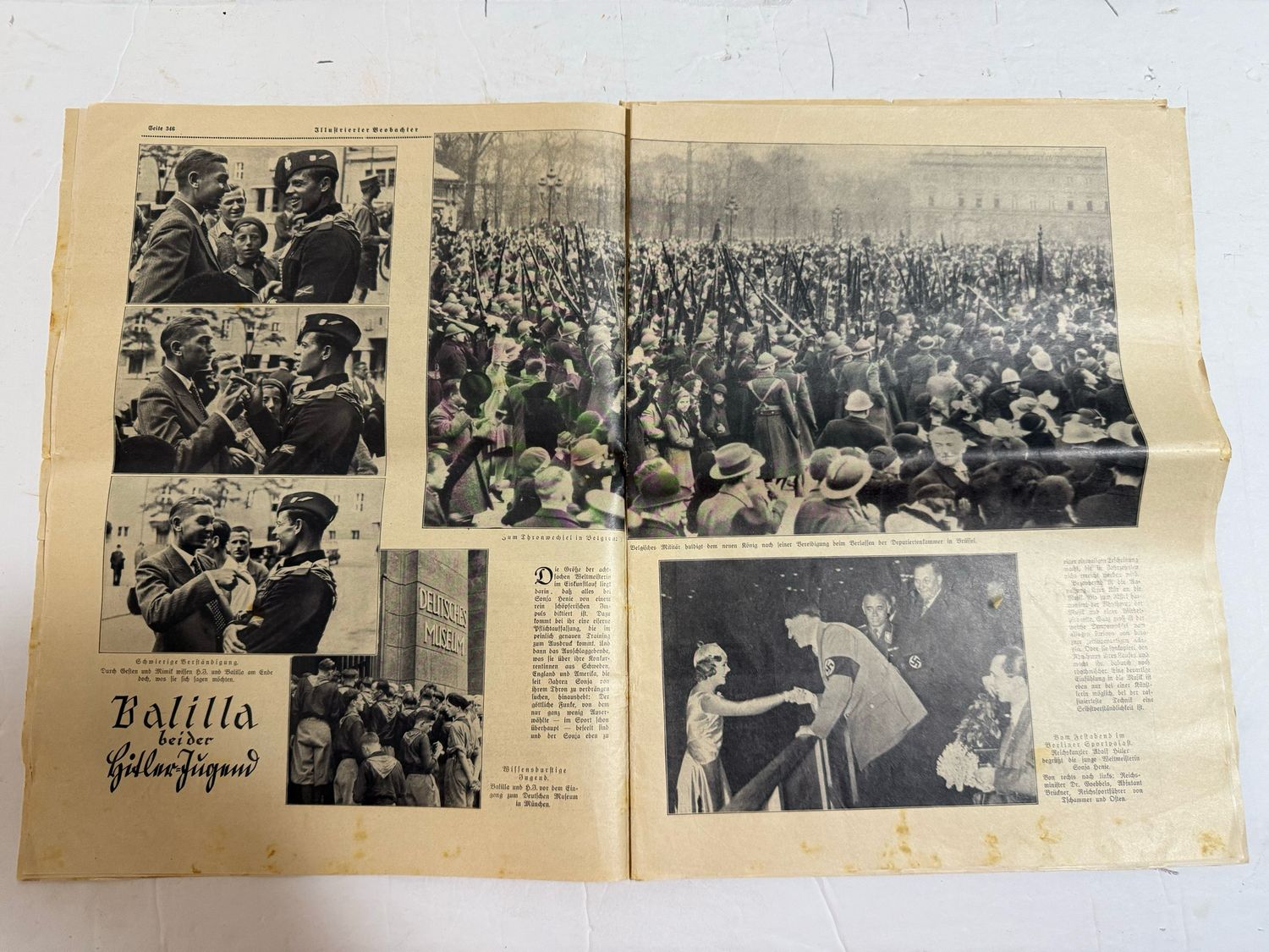 FACEBOOK AUCTION - March 1934 illustrated Observer Magazine - Images of Adolf, Himmler, Flags, Great Advertisements, Cars, SA Men &amp; More!