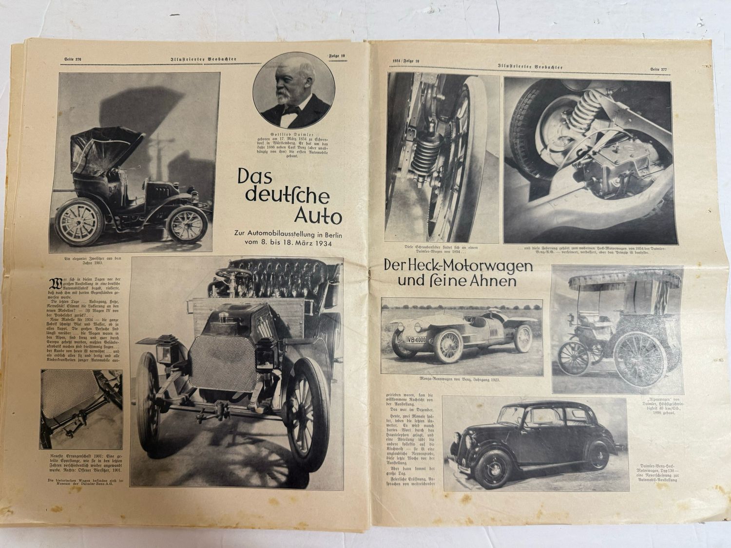 FACEBOOK AUCTION - March 1934 illustrated Observer Magazine - Images of Adolf, Himmler, Flags, Great Advertisements, Cars, SA Men &amp; More!