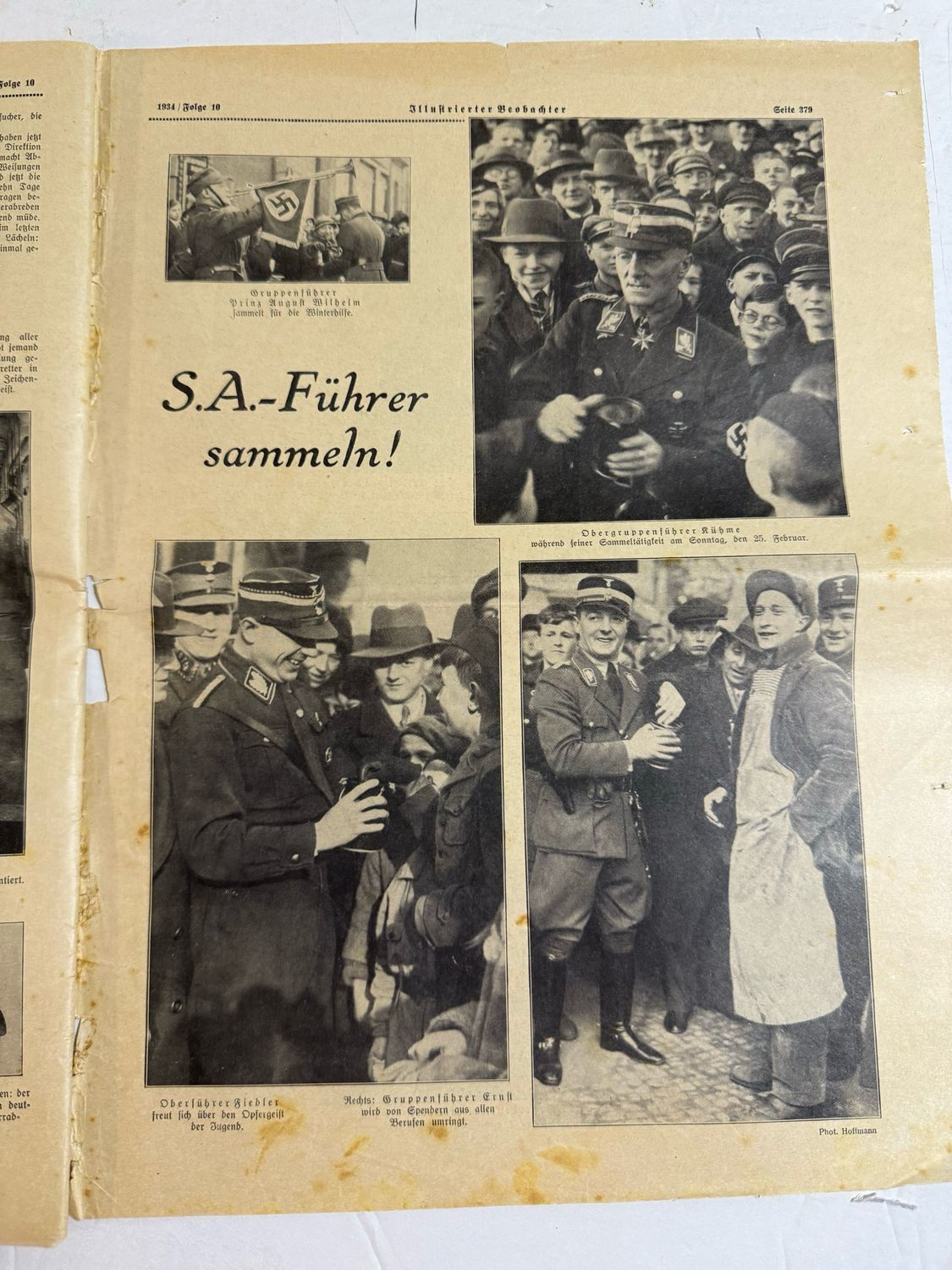 FACEBOOK AUCTION - March 1934 illustrated Observer Magazine - Images of Adolf, Himmler, Flags, Great Advertisements, Cars, SA Men &amp; More!