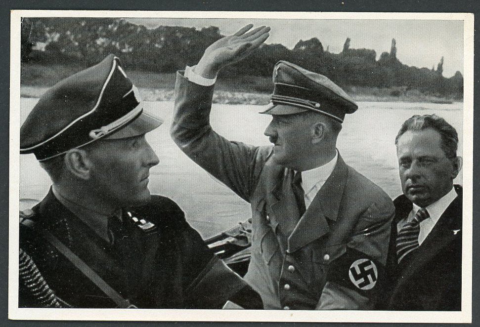 FACEBOOK AUCTION - German 3rd Reich Photo - Adolf H!tler &amp; His Personal Photographer Heinrich Hoffmann + Elite SS Guard