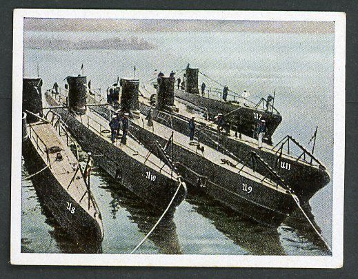 FACEBOOK AUCTION - German 3rd Reich Cigarette Card, Kriegsmarine U-boat Flotilla Submarine U7 U8 U9 U10 U11