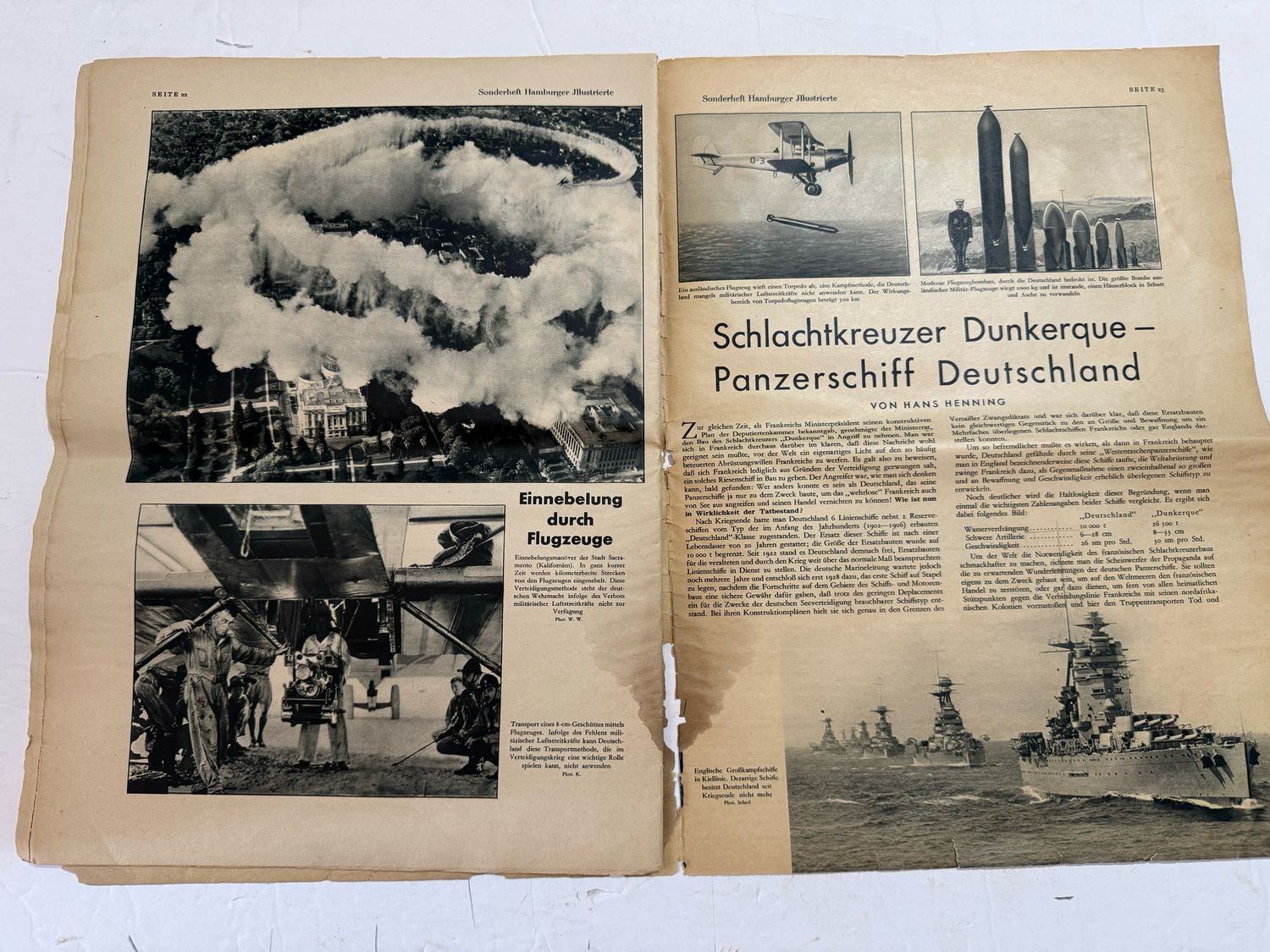 FACEBOOK AUCTION - 1933 German Magazine - Is Germany Safe At Sea? Covers The Pre Adolf German Navy And Concerns About Growth of French, British and Other Navies Versus German Navy