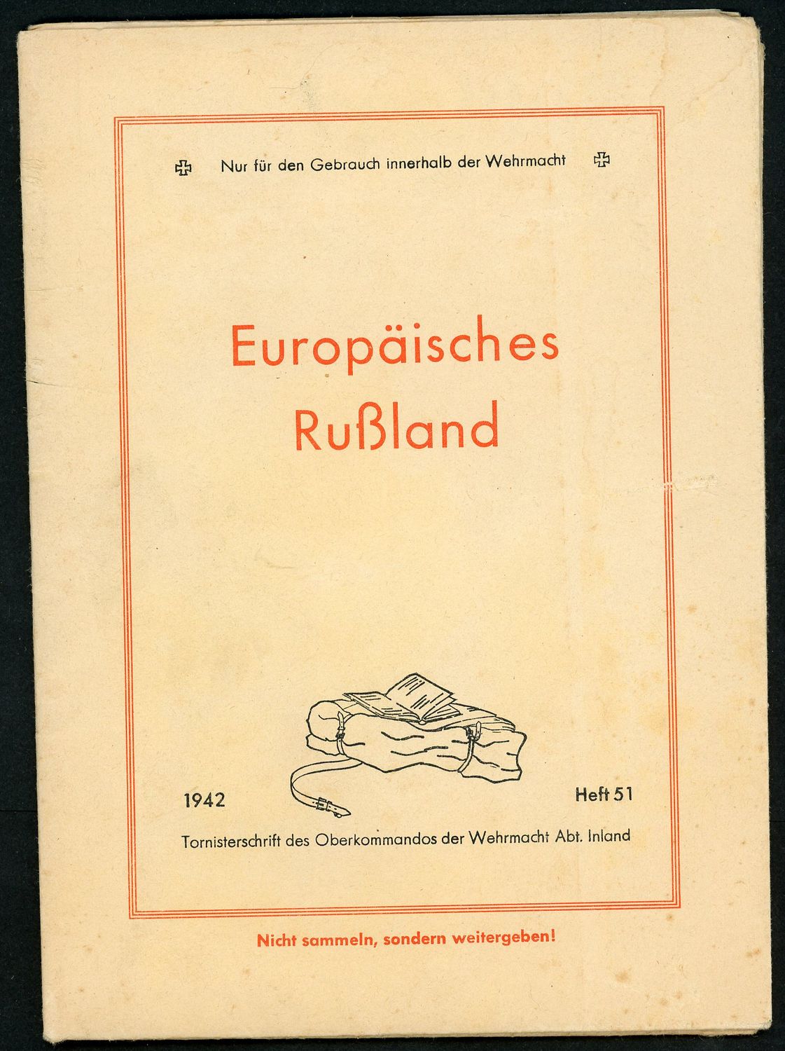 FACEBOOK AUCTION - Large Wehrmacht Map For Europaisches Russland European Russia, For Military Use Only From Wehrmacht High Command 1942, Size 25&quot; x 35&quot;