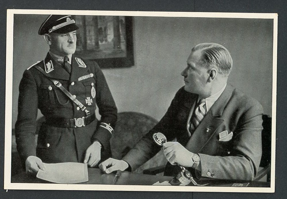 FACEBOOK AUCTION - German 3rd Reich Photo - SS Gruppenfuhrer Sepp Dietrich &amp; Der Fuhrer&#39;s Adjutant Wilhelm Bruckner