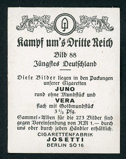 FACEBOOK AUCTION - German 3rd Reich Cigarette Card - Adolf H!tler Receives Flowers From Excited Kids!
