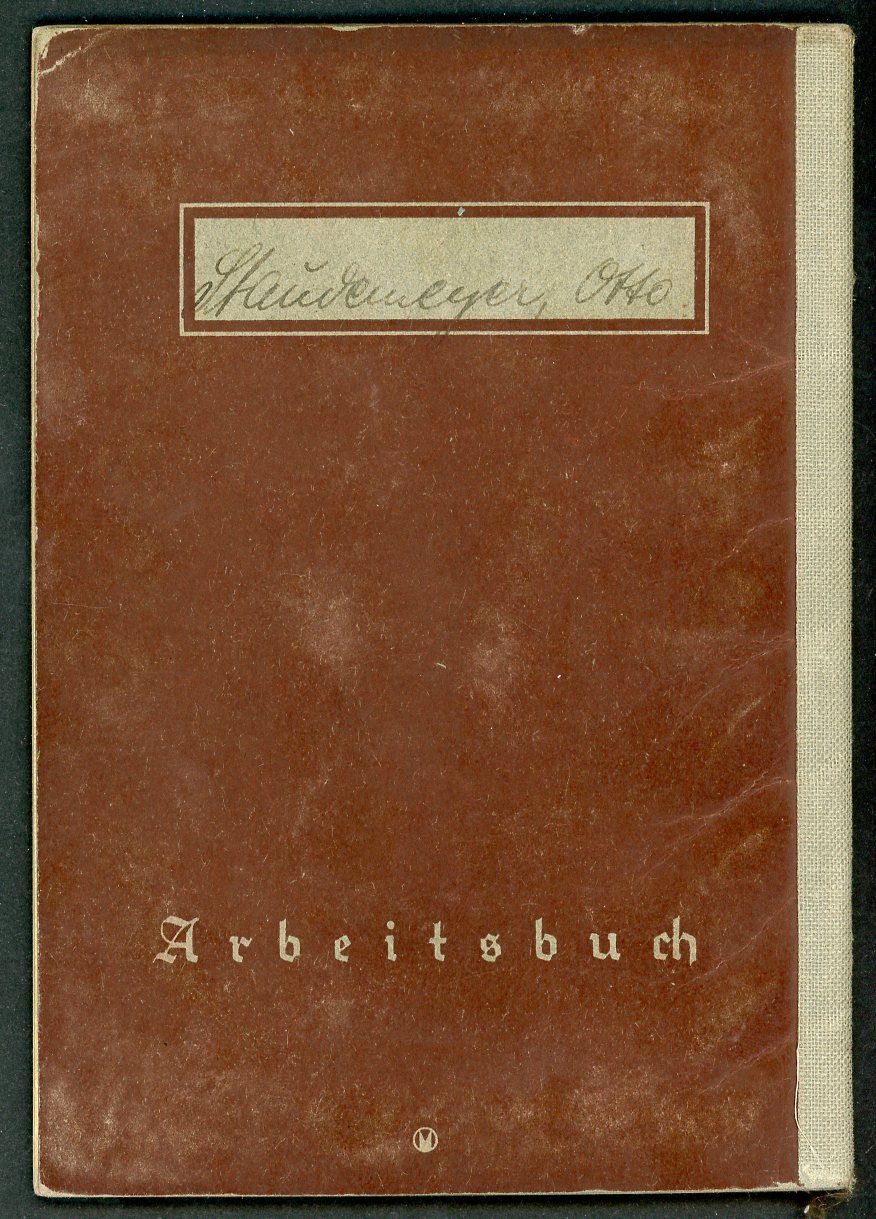FACEBOOK AUCTION - German WW2 Arbeitsbuch For Otto Staudemeyer, Truck Driver For Berlin Police School &amp; Luftwaffe Command, 1935 - 1941
