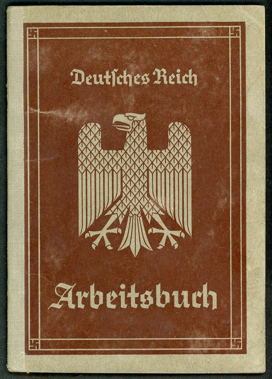 FACEBOOK AUCTION - German WW2 Arbeitsbuch For Otto Staudemeyer, Truck Driver For Berlin Police School &amp; Luftwaffe Command, 1935 - 1941
