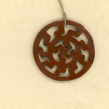 FACEBOOK AUCTION - German WHW Black Sun Swaz Medieval Disc Pin For Winter Relief Donations Third Reich