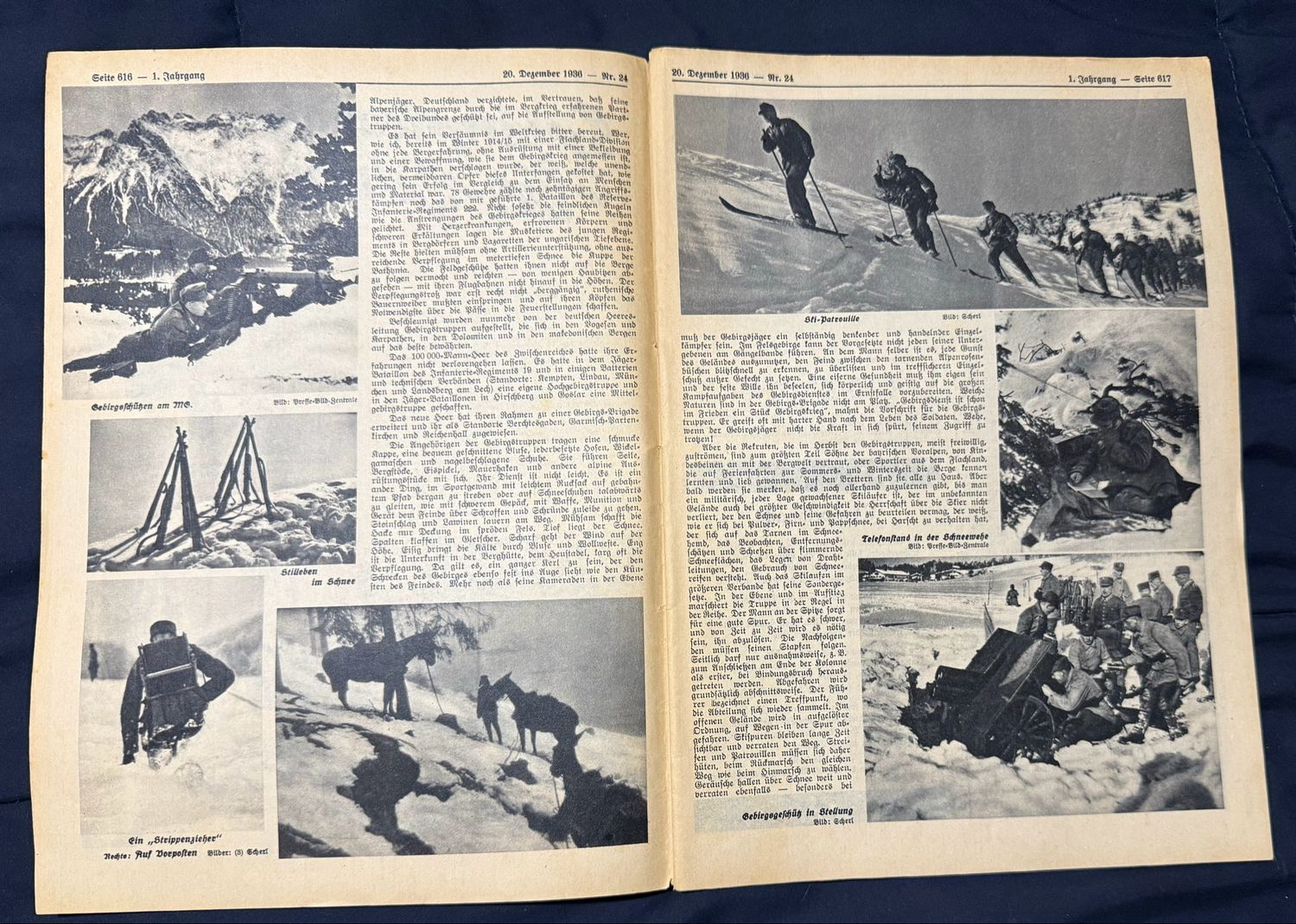 FACEBOOK AUCTION - Rare German Soldatenbund NS Reichskriegerbund Veteran&#39;s Magazine Christmas 1936 NSRKB - Gebirgsjager, Torpedo Boats, Veterans List Who Passed Away, Great Ads, Army General