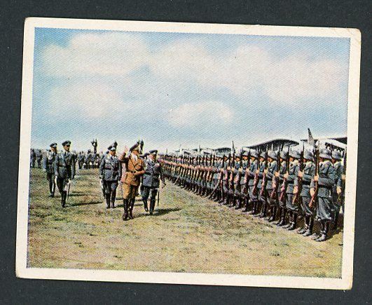 FACEBOOK AUCTION - German 3rd Reich Cigarette Card, Adolf H!tler Reviews Luftwaffe Jagdgeschwader Richthofen Soldiers