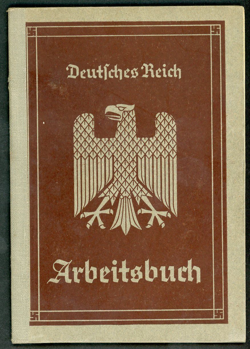 FACEBOOK AUCTION - German Third Reich Arbeitsbuch For A Doctor Who Worked For Reich Air Force Institute for Air Defense