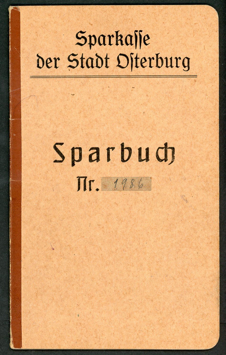 FACEBOOK AUCTION - German Bank Savings Account Book Sparkasse Osterburg Used From 1929 Through WW2 Up To 1954