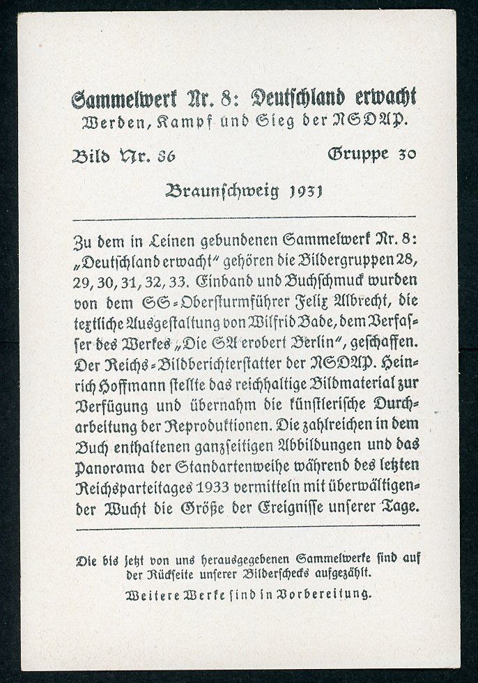 Z FACEBOOK AUCTION - German Third Reich Photo - Adolf H!tler In Braunschweig 1931 Full Uniform View, Iron Cross 1st Class, Swaz Armband