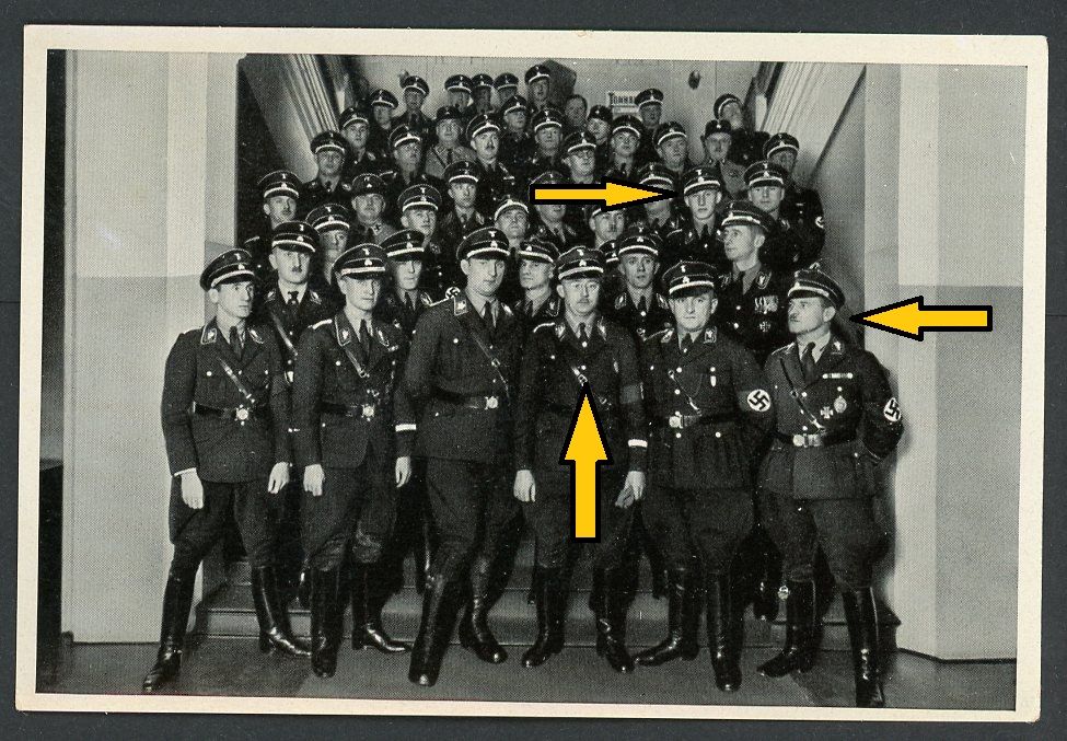 Z FACEBOOK AUCTION - German Third Reich Photo - Heinrich Himmler &amp; His SS Leaders Staff Including Reinhard Heydrich and Sepp Dietrich