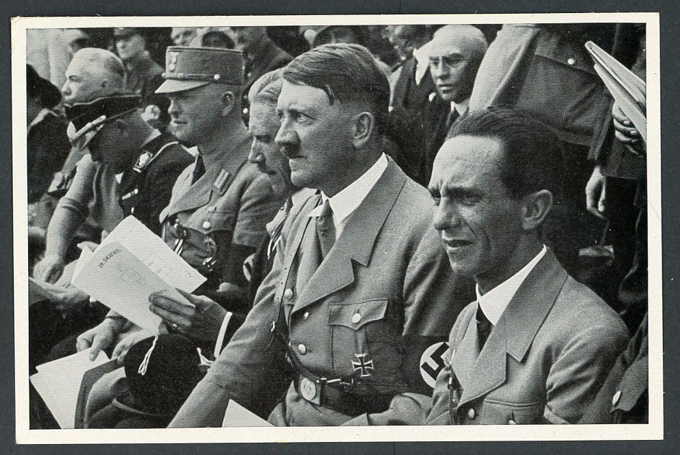 FACEBOOK AUCTION - German Third Reich Photo - Adolf H!tler + Josef Goebbels Deutsche Turnfest 1933 + SS Leader Sepp Dietrich