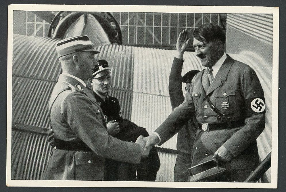 FACEBOOK AUCTION - German Third Reich Photo -Adolf H!tler Wearing Iron Cross 1st Class, Greets His SA Chief