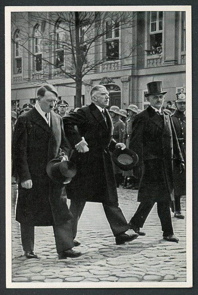 FACEBOOK AUCTION - German Third Reich Photo -Adolf H!tler And German Vice Chancellor Franz von Papen Postdam 1933