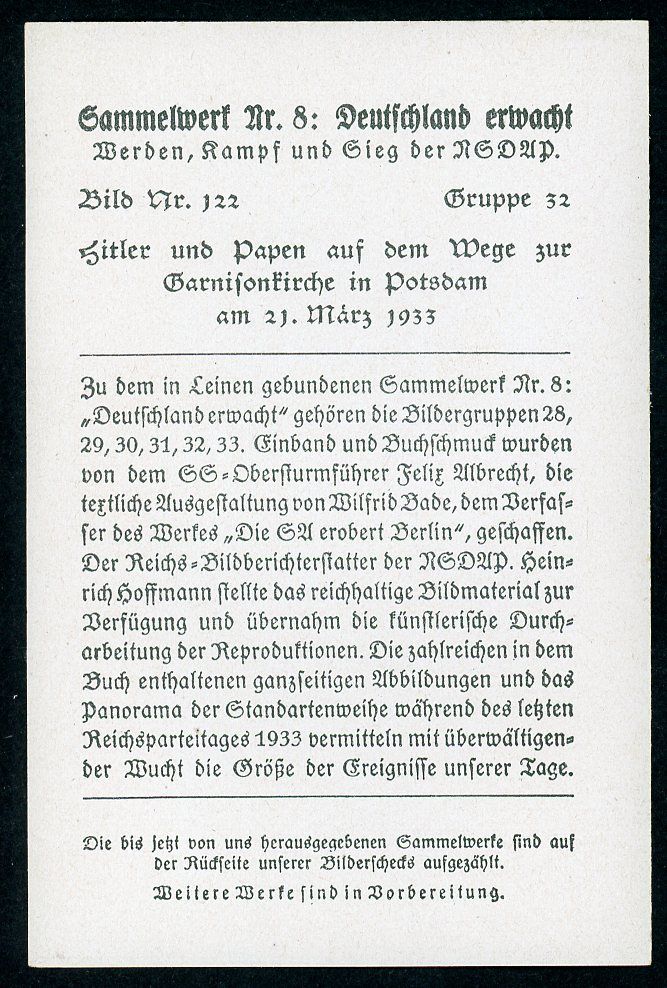 FACEBOOK AUCTION - German Third Reich Photo -Adolf H!tler And German Vice Chancellor Franz von Papen Postdam 1933