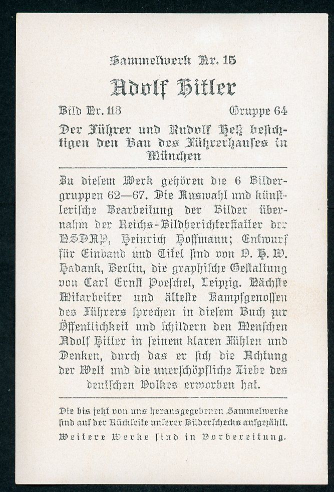 FACEBOOK AUCTION - German 3rd Reich Photo - Adolf H!tler &amp; Deputy Rudolf Hess At Fuhrer House In Munich
