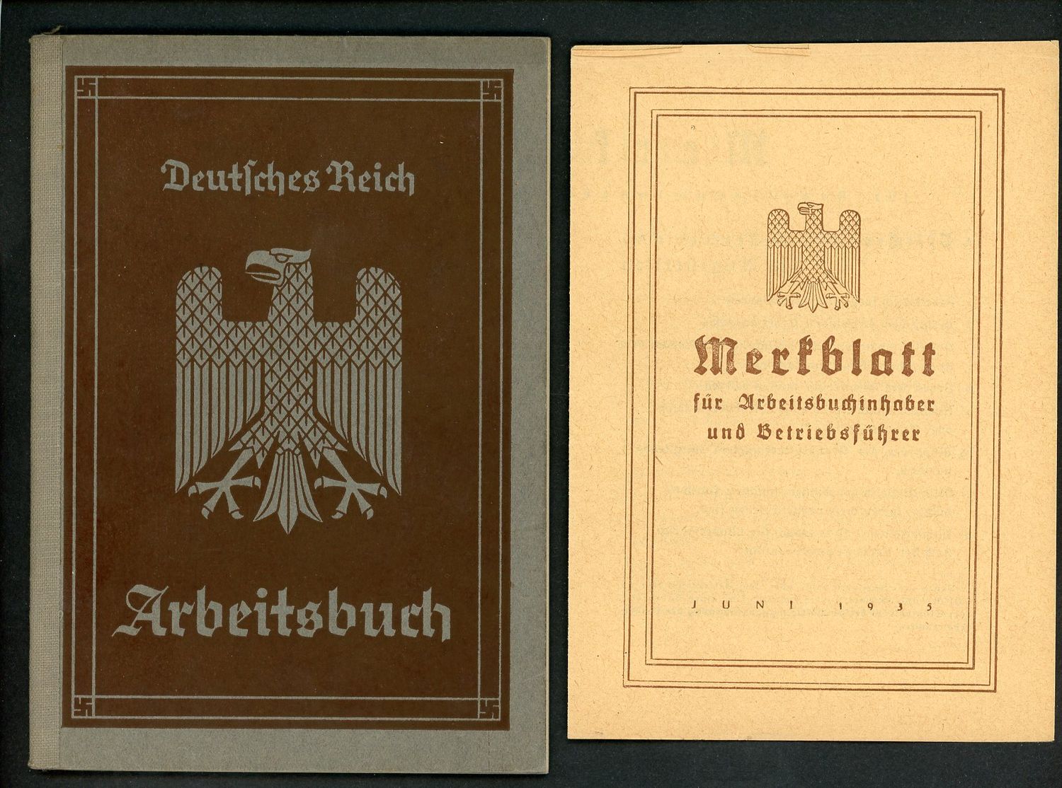 FACEBOOK AUCTION - German 3rd Reich Arbeitsbuch With Merkblatt - 1936 Ambulance Driver + Luftkreiskommando