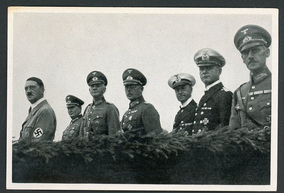 FACEBOOK AUCTION - German 3rd Reich Photo - Adolf H!tler, Hermann Goring, Generals Blomberg, Fritsch, Admiral Raeder Tag der Wehrmacht 1935