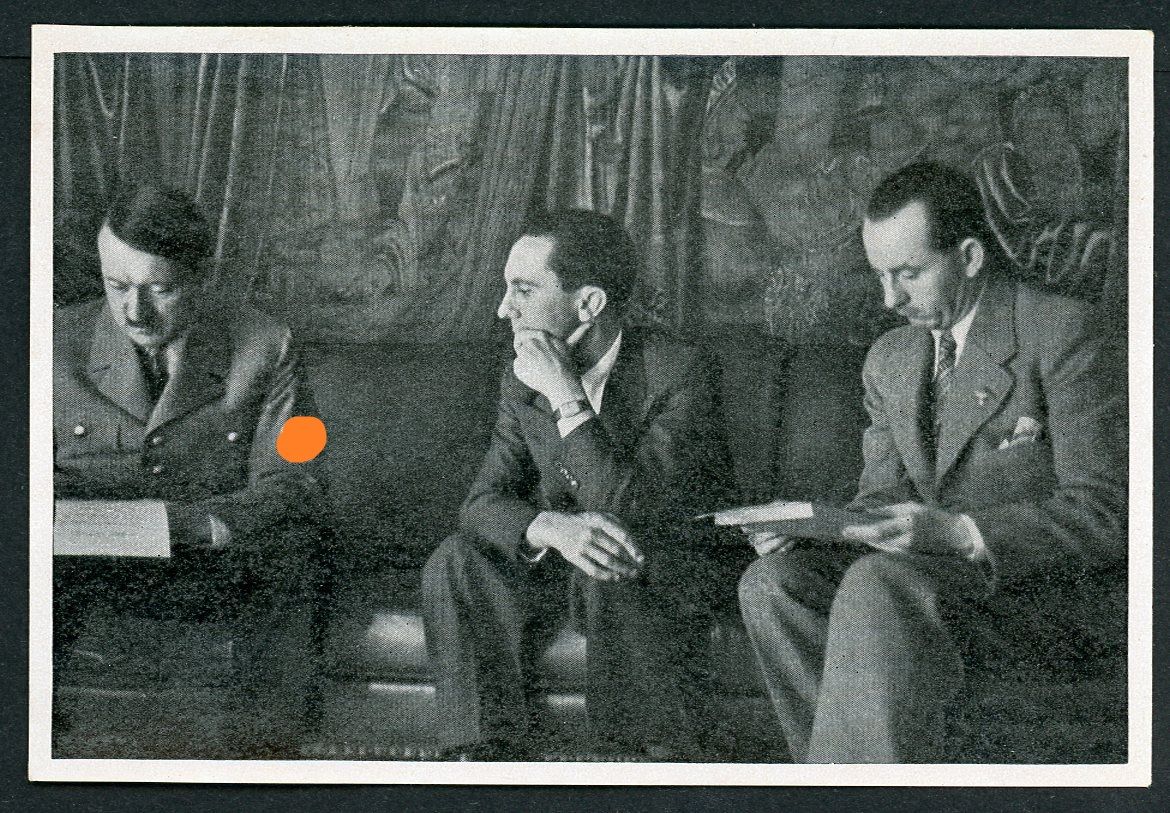 German Third Reich Photo - Adolf H!tler &amp; Rivals Josef Goebbels and Dr Otto Dietrich