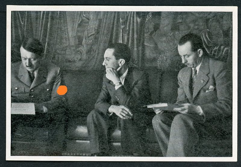 German Third Reich Photo - Adolf H!tler &amp; Rivals Josef Goebbels and Dr Otto Dietrich