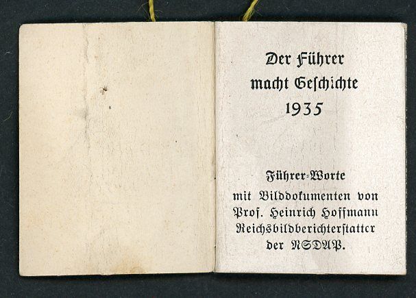 Z Adolf H!tler Mini Photo Booklet - Der Fuhrer Makes History 1935