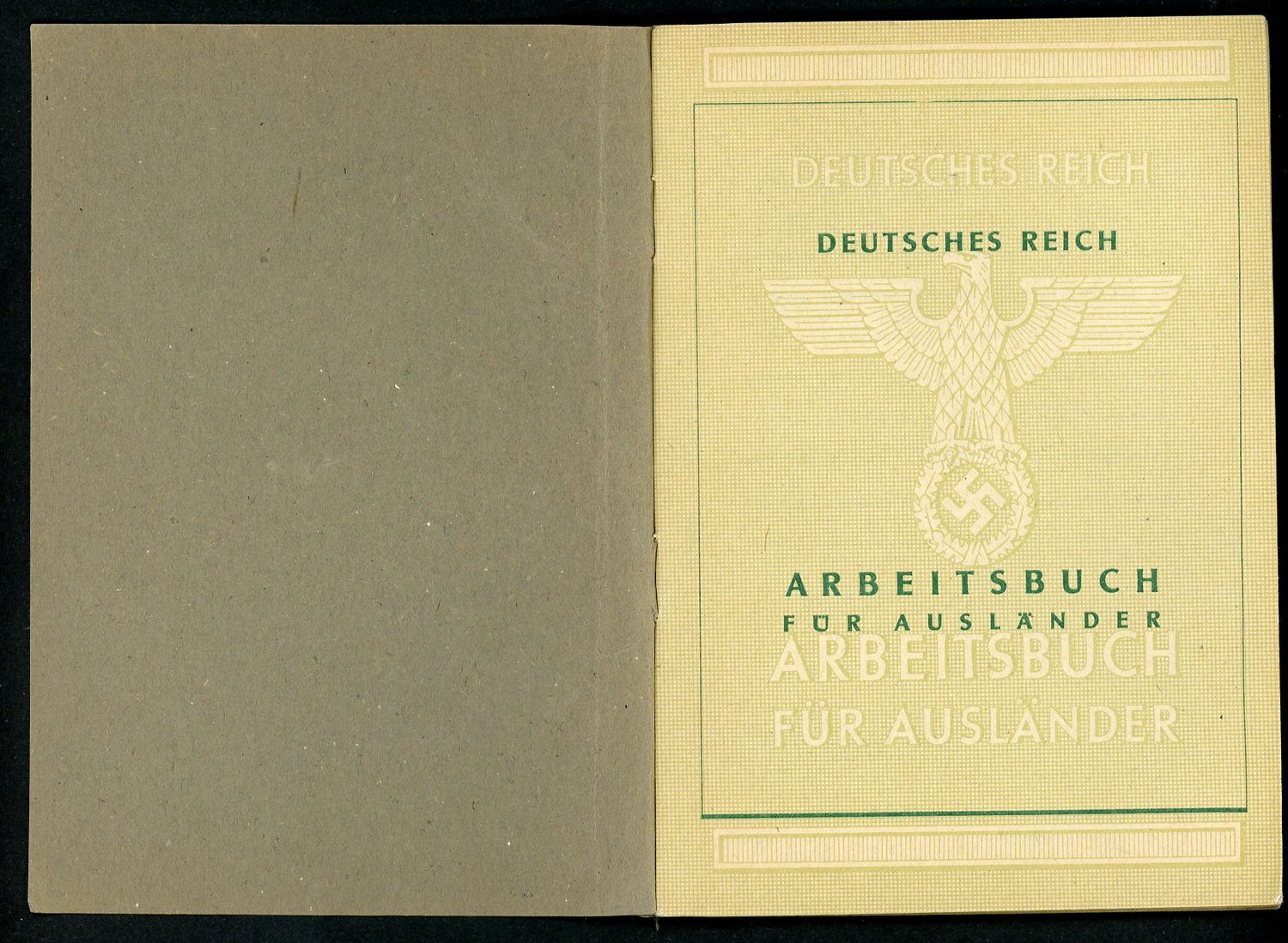German WW2 Arbeitsbuch For Foreigner - French Man, 1944, Transport Worker, Fur Auslander
