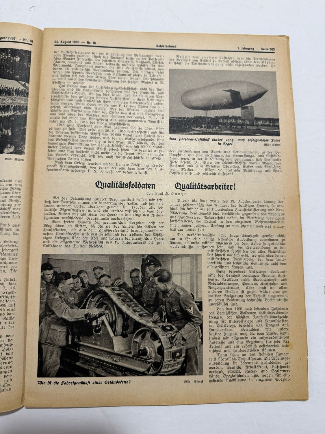 Rare German Soldatenbund NS Reichskriegerbund Veteran&#39;s Magazine 1936, Olympics, Vets That Have Passed Away, Etc.