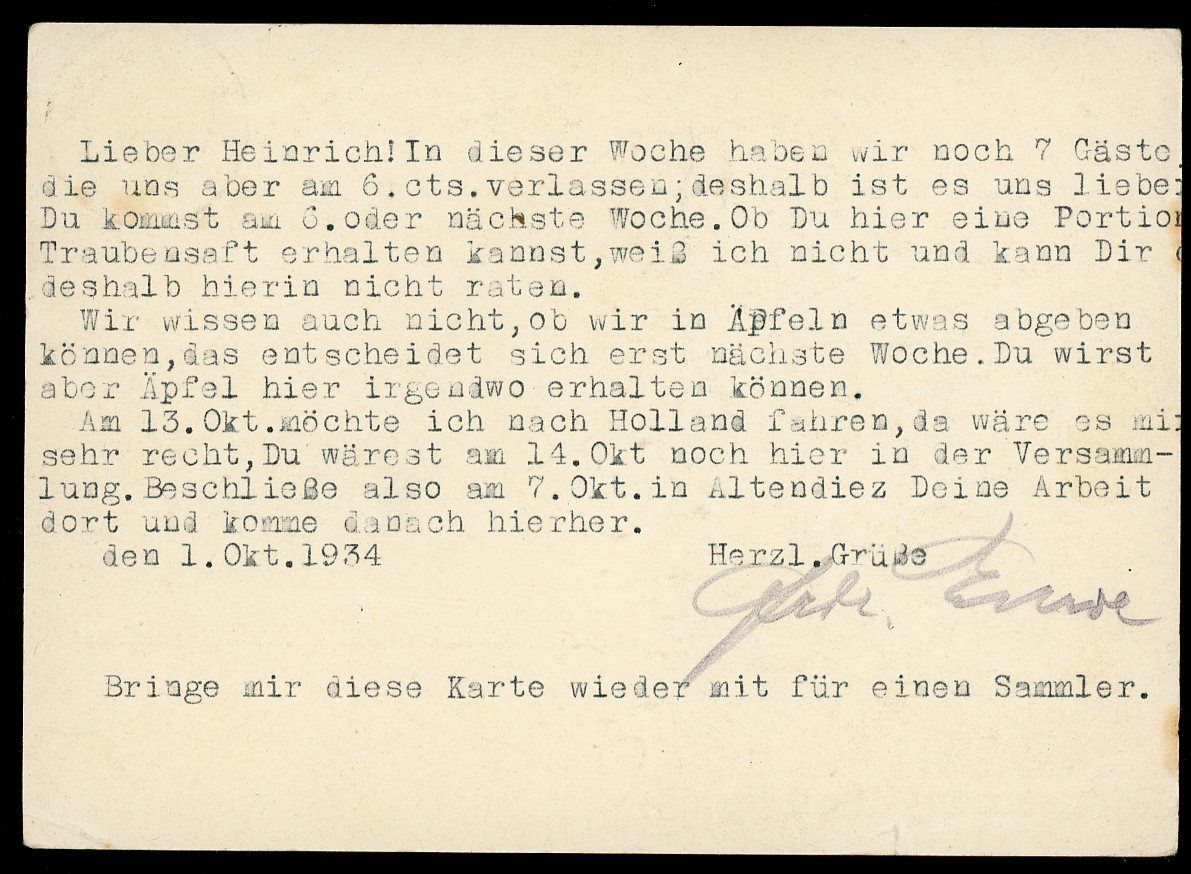 German Third Reich Postcard From ReichsParteiTag Nurnberg Rally 1934 RPT