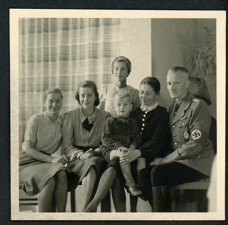 German Photo SA Officer with WW1 Pilot Badge On Uniform, Swaz Armband, WW1 Ribbon Bars, SA Sport Badge