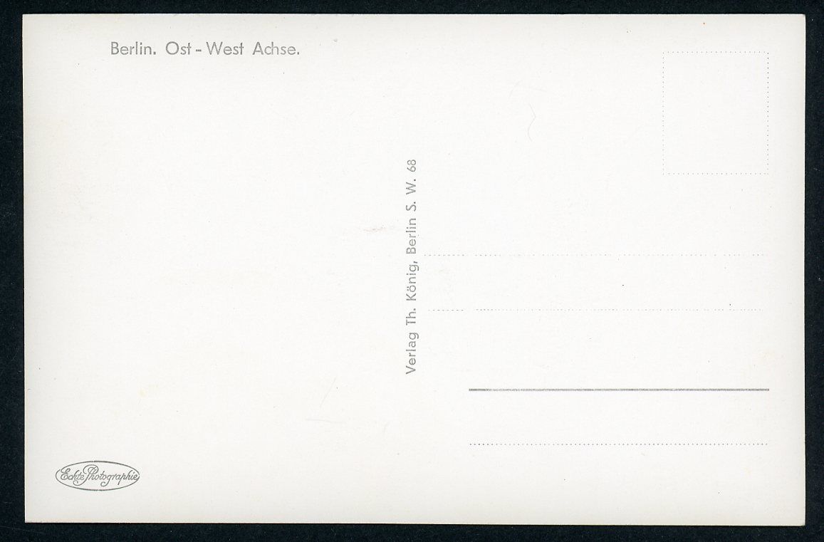 German Third Reich Postcard Berlin East West Axis Lined with Swaz Swallow Tail Flags &amp; Nieder Osterreich Flags