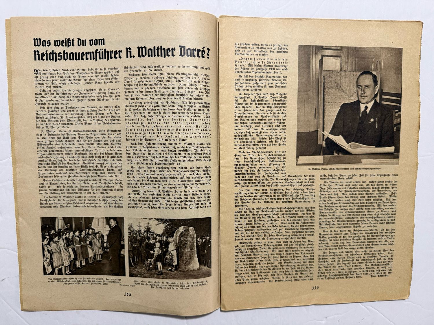 German Third Reich Magazine Hilf Mit! Illustrated German School Newspaper 1937 - Walther Darre, Battleship Deutschland, H!tler Flag At Nurnberg, HJ &amp; MORE!