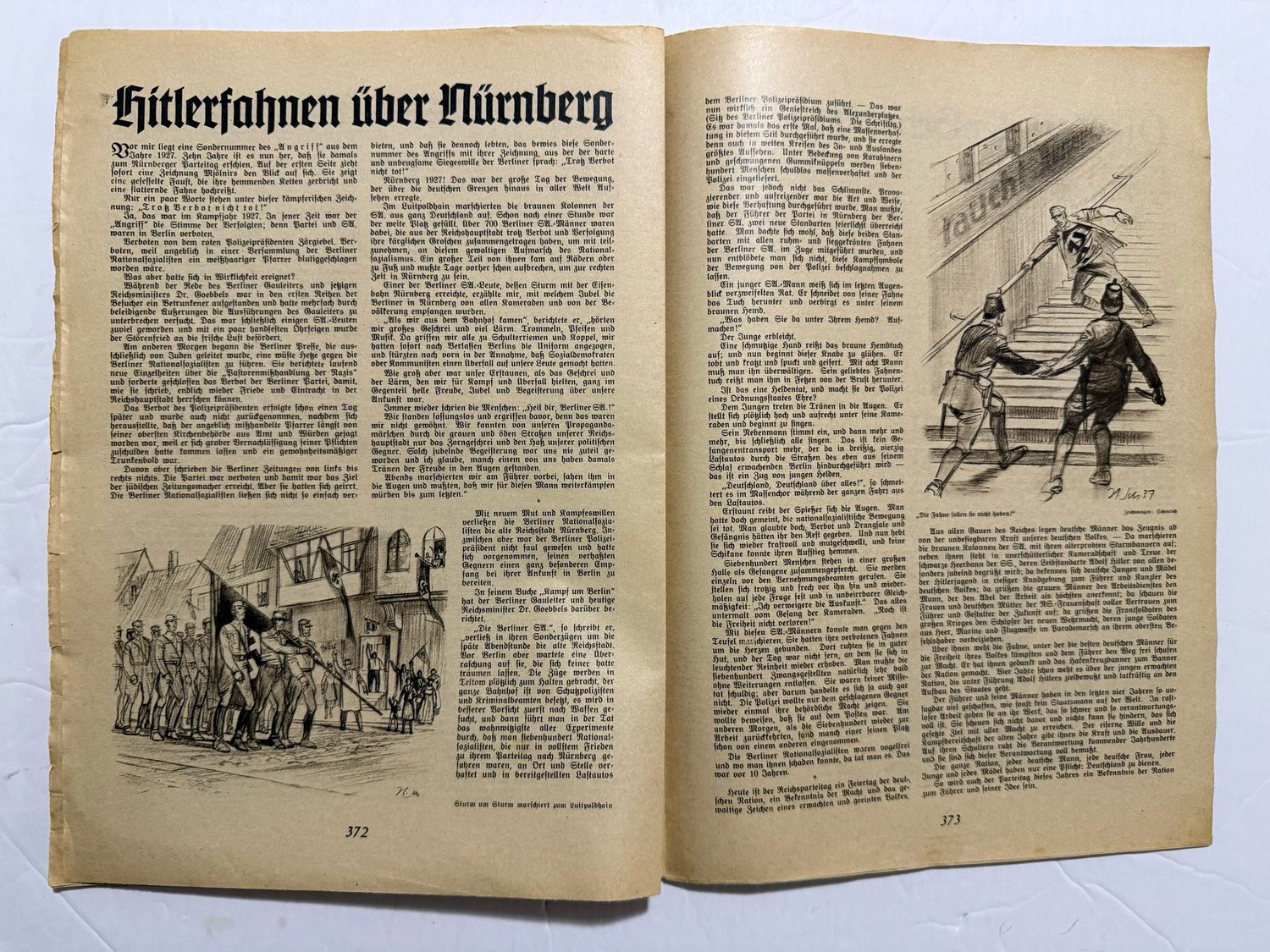 German Third Reich Magazine Hilf Mit! Illustrated German School Newspaper 1937 - Walther Darre, Battleship Deutschland, H!tler Flag At Nurnberg, HJ &amp; MORE!