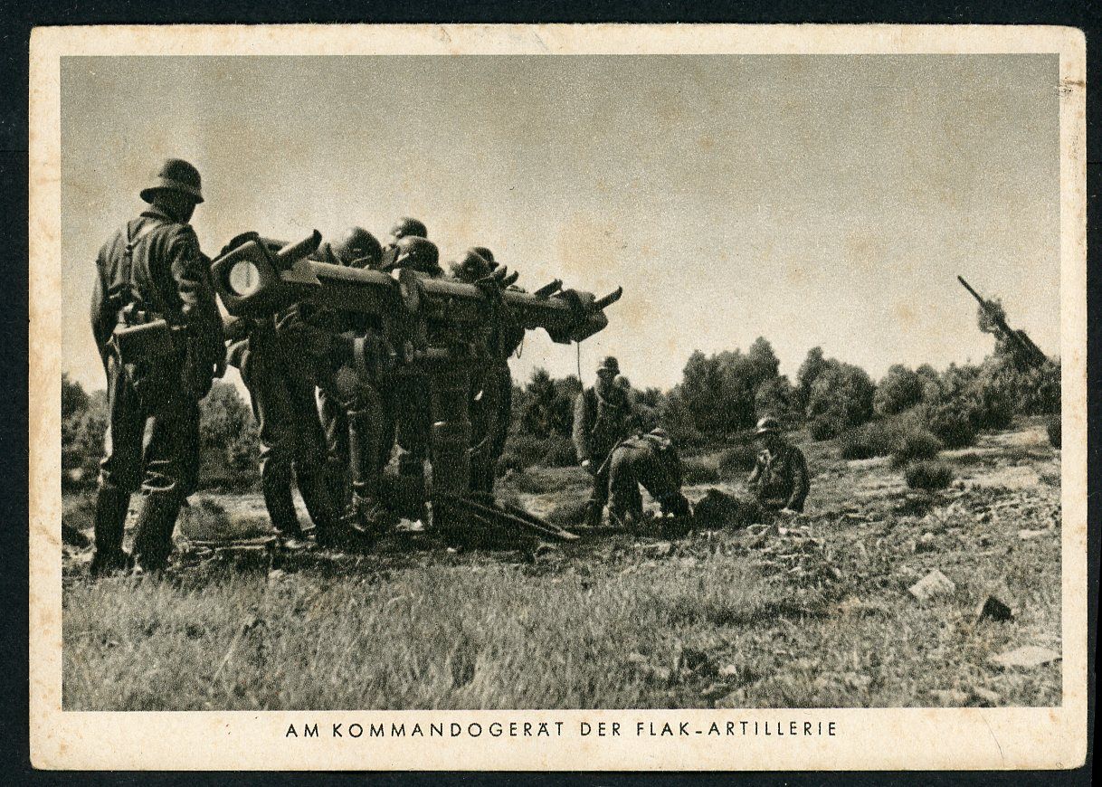 Die Wehrmacht Magazine Photo Postcard Flak Artillery Range Finder Kommandogerat