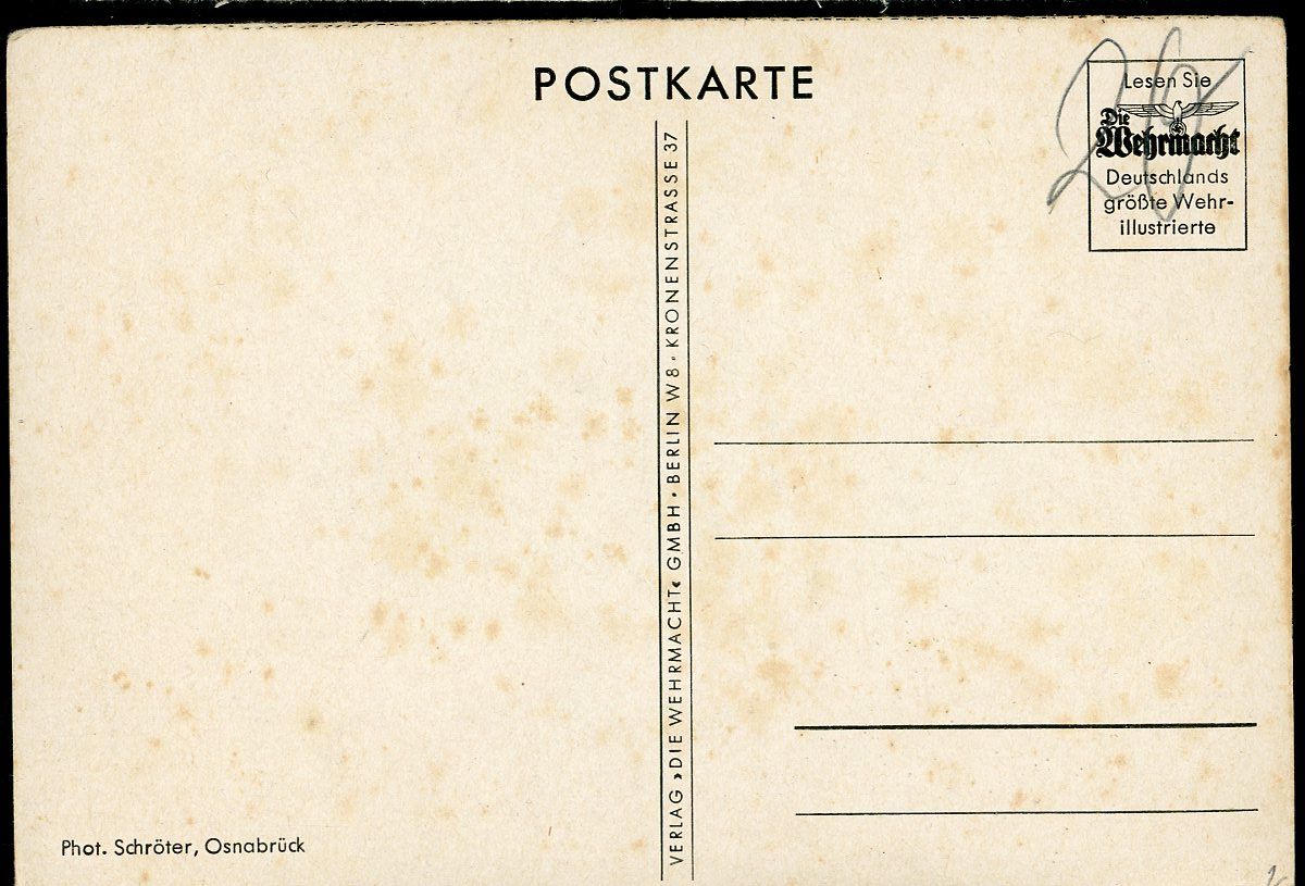 Die Wehrmacht Magazine Photo Postcard Flak Artillery Range Finder Kommandogerat
