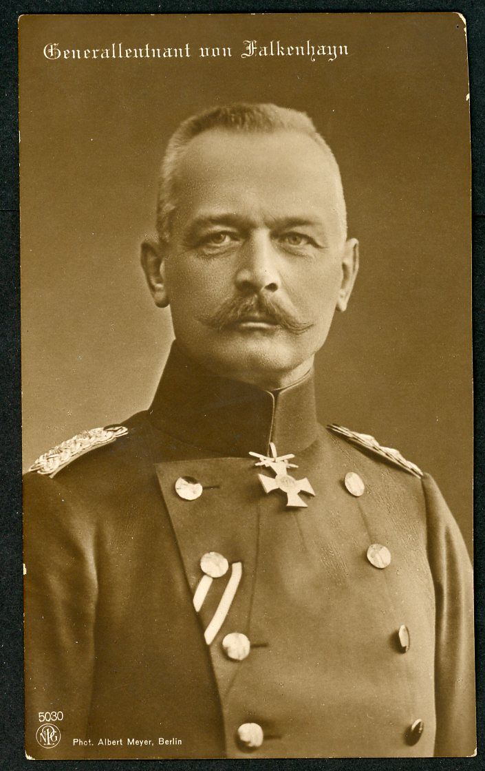 German WW1 Photo Postcard General Erich von Falkenhayn Verdun Failure!