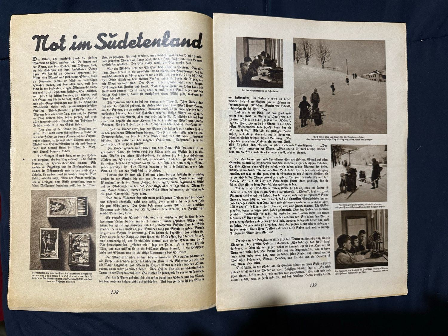 German Third Reich Magazine Hilf Mit! Illustrated German School Newspaper 1938 - Erich Ludendorff, How WHW Badges Are Made, Sudetenland, First Tannenberg, Adventure Story, Sheet Music &amp; MORE!