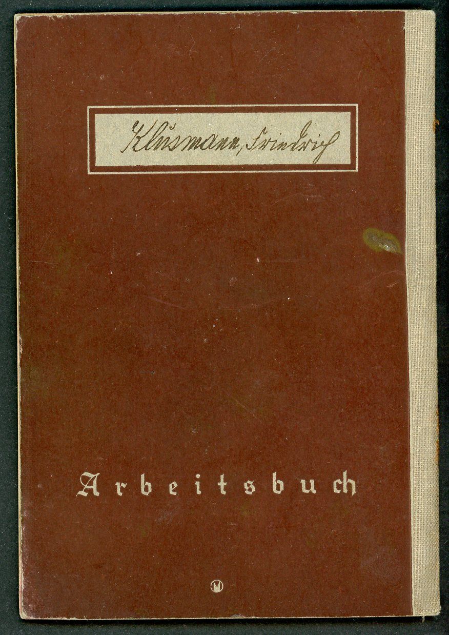 German WW2 Arbeitsbuch - Railway Depot Worker Through 1937