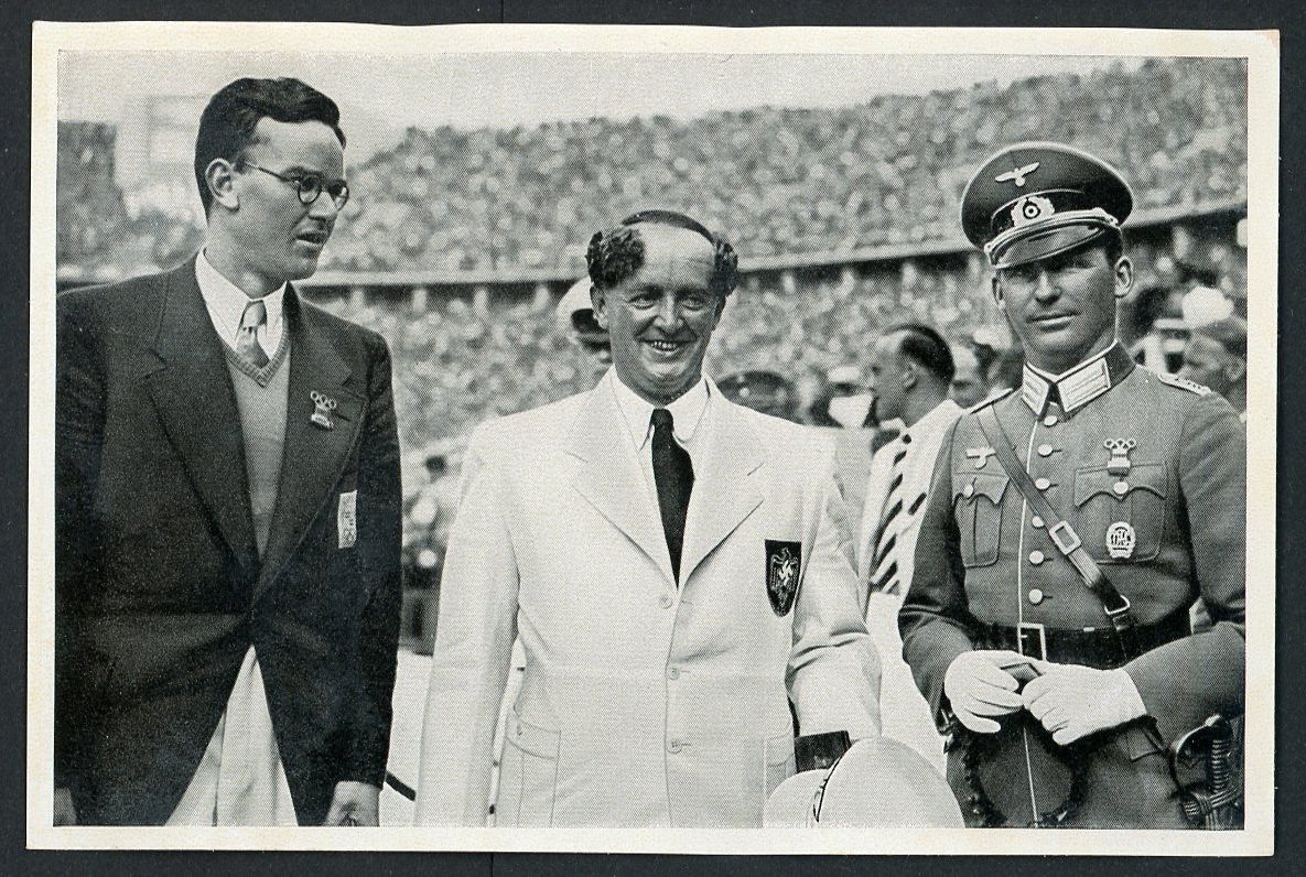 1936 Berlin Summer Olympics Photo - German Shooters Cornelius van Oyen + Heinrich Hax, Later 8th Panzer Division General w/ Knights Cross