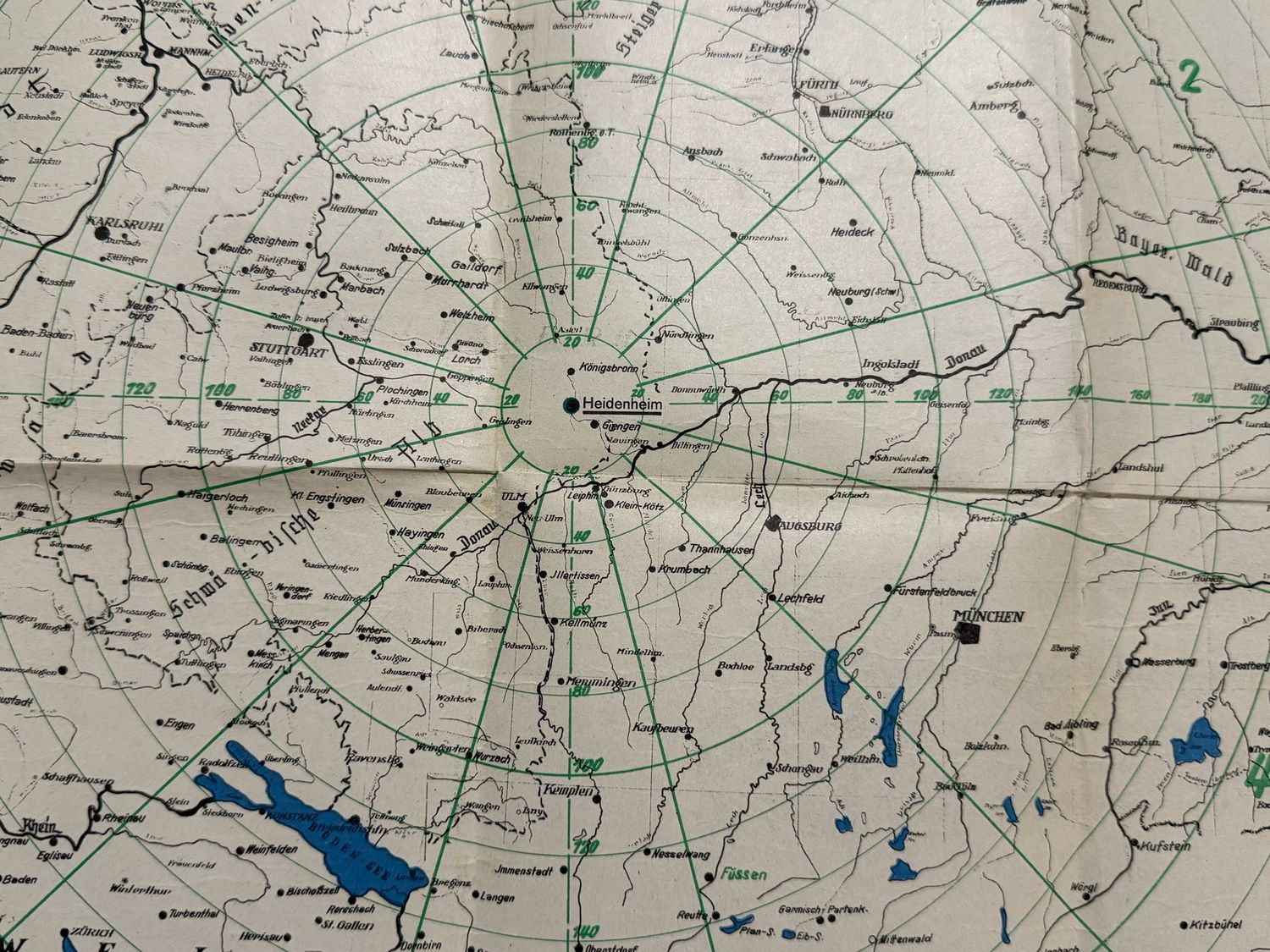 German WW2 Voith Factory Air Raid Shelter Map October 1943