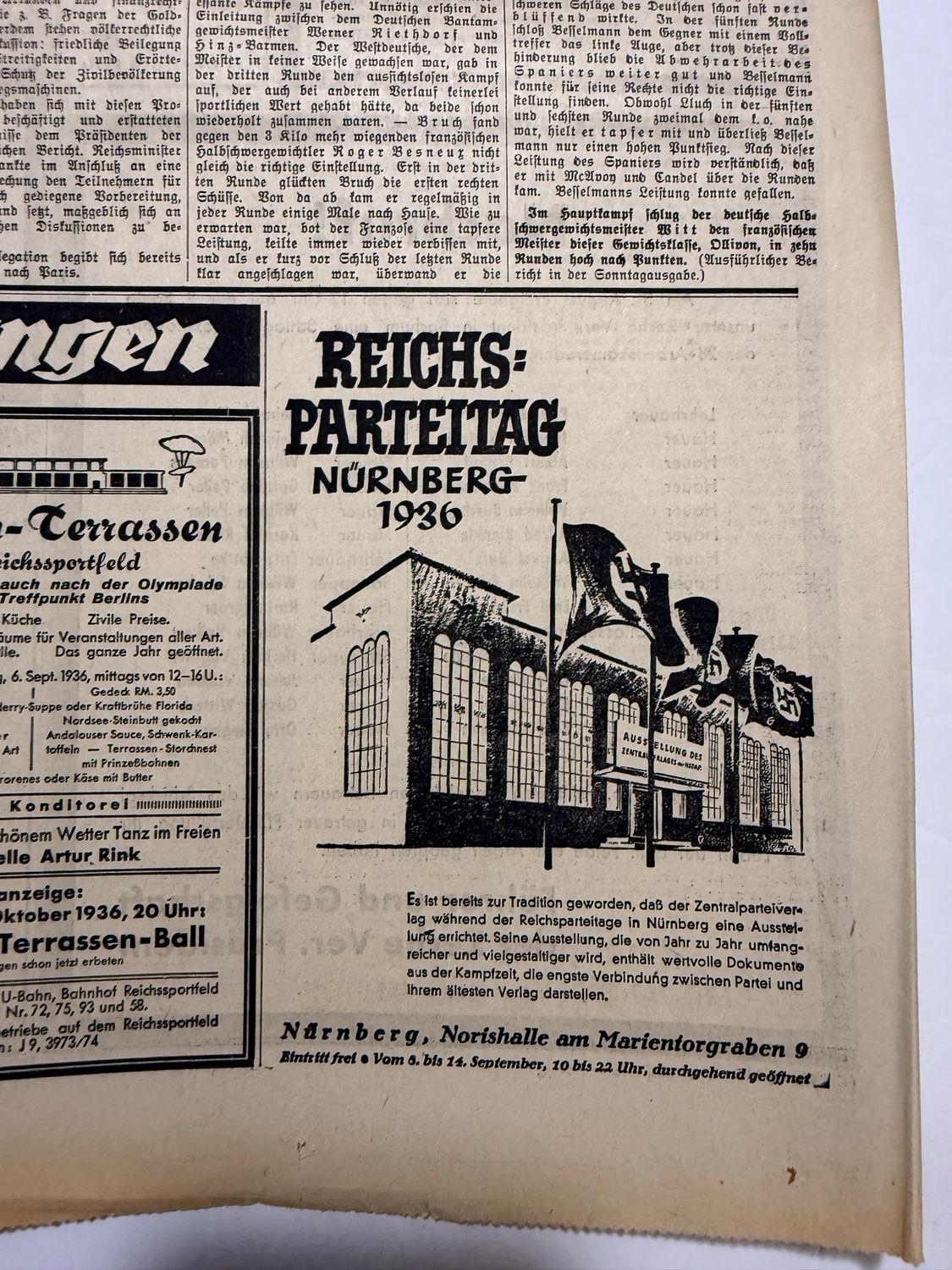 September 1936 Complete Edition of The Völkischer Beobachter - Official German Partei Newspaper