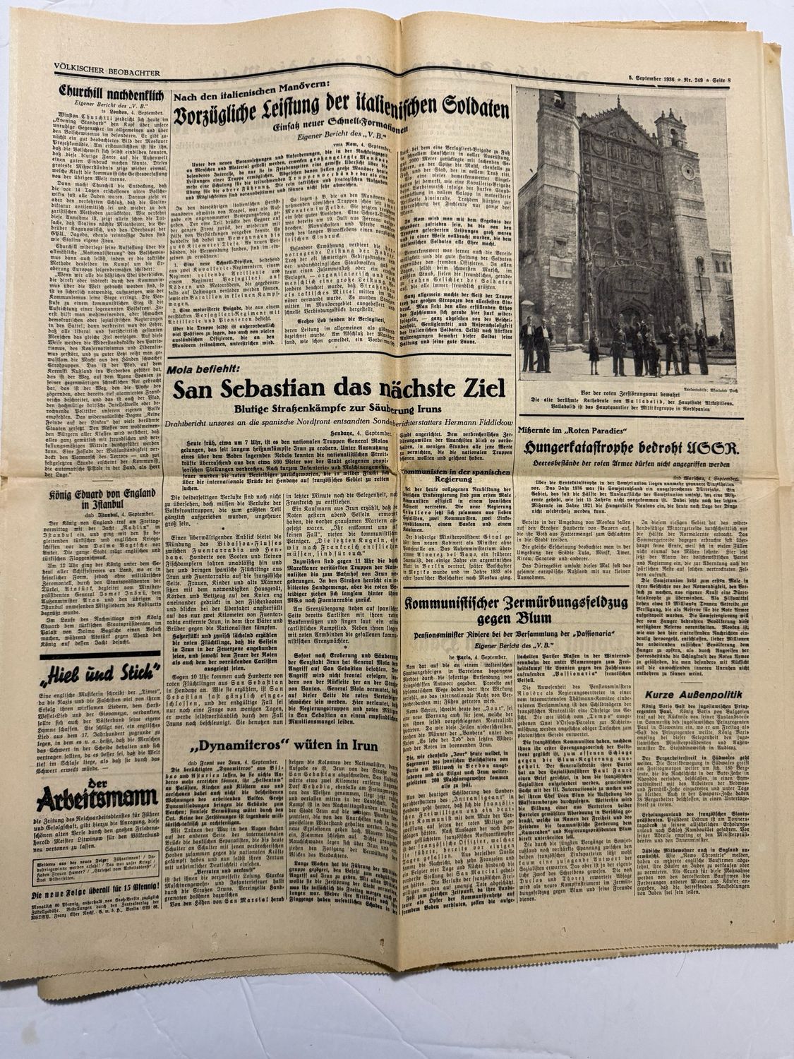 September 1936 Complete Edition of The Völkischer Beobachter - Official German Partei Newspaper