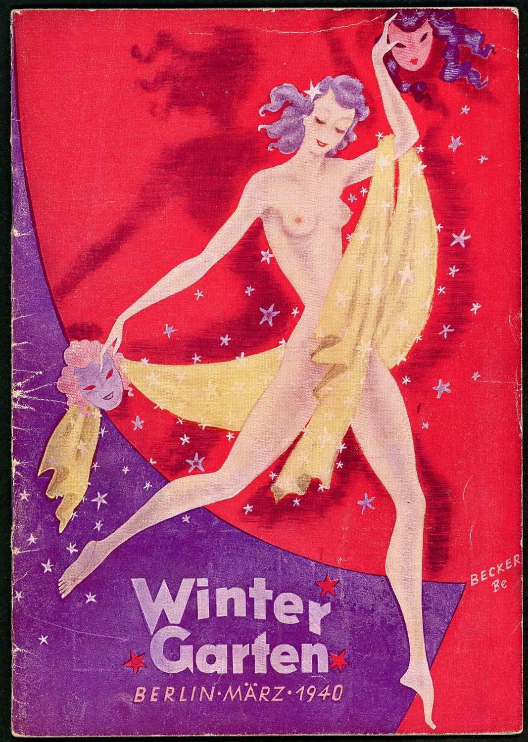 Berlin March 1940 Winter Garden Theater Program Booklet - Actors, Photos, Advertisements, Nudes, Etc.