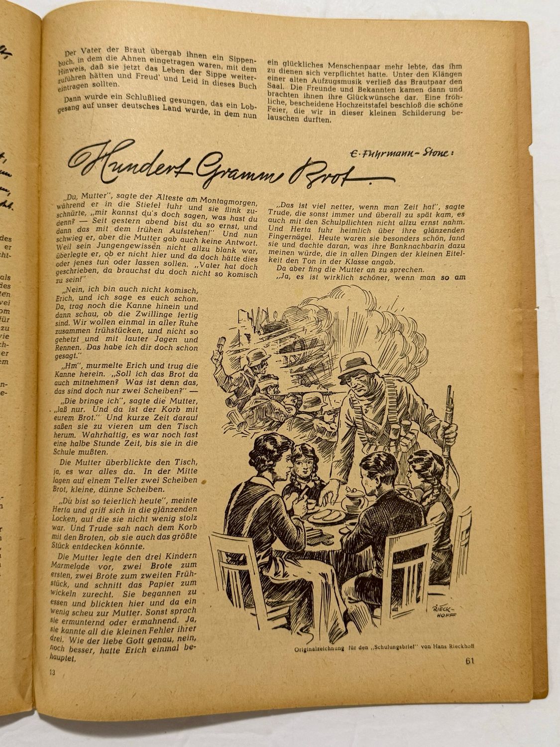 German Wartime Third Reich Magazine Der Schulungsbrief 1943 - Illustrations, Articles, Propaganda, Etc.